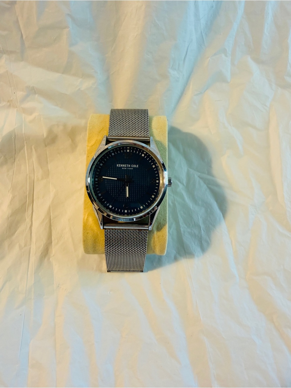 Kenneth Cole New York Men’s Watch Black Dial Silver Mesh Band 3ATM 10030779